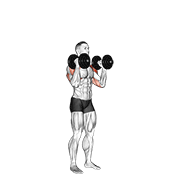 پرس سرشانه دمبل ایستاده تناوبی